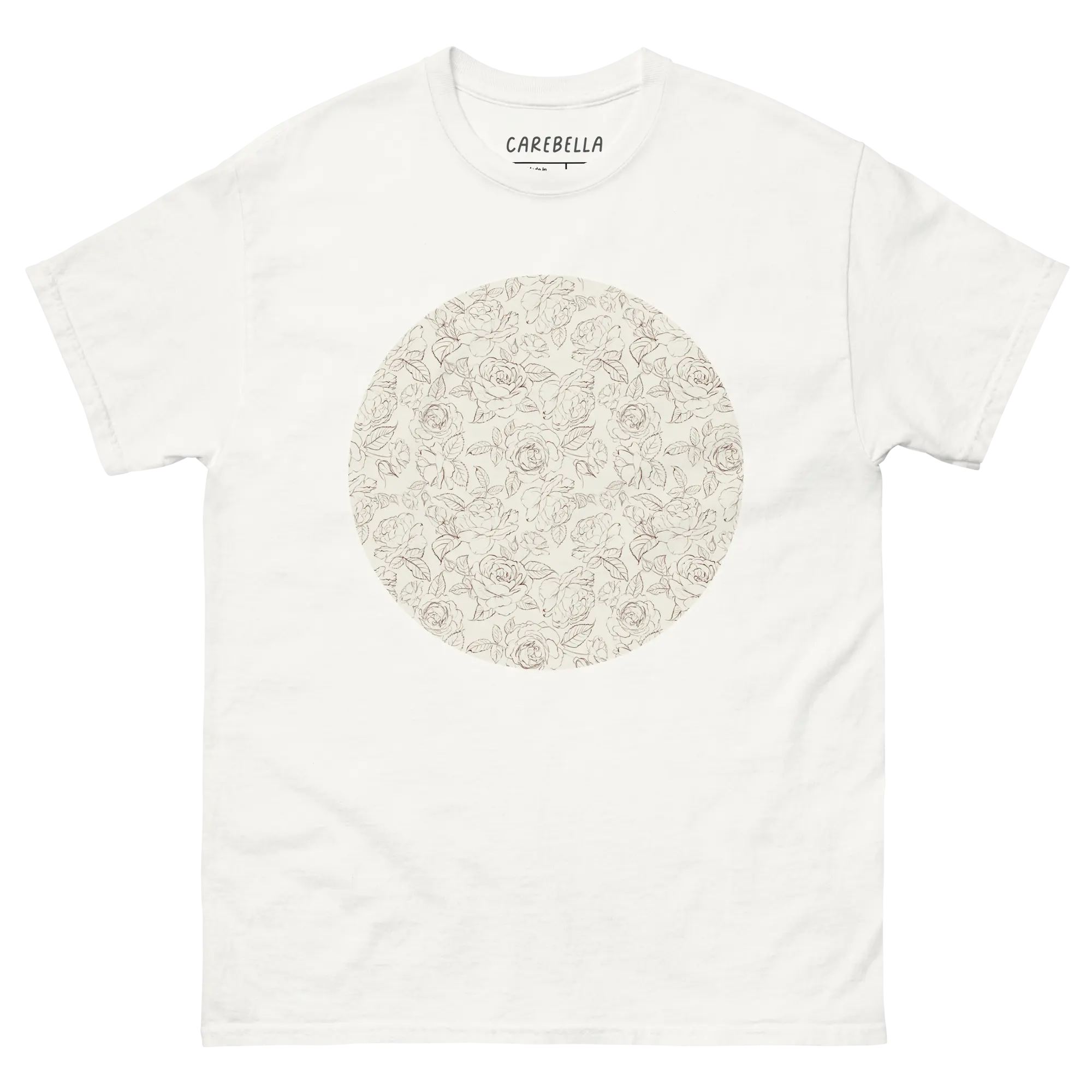 Gardenlane | Flat lay of a floral t-shirt from our flower shirts collection | White shirt
