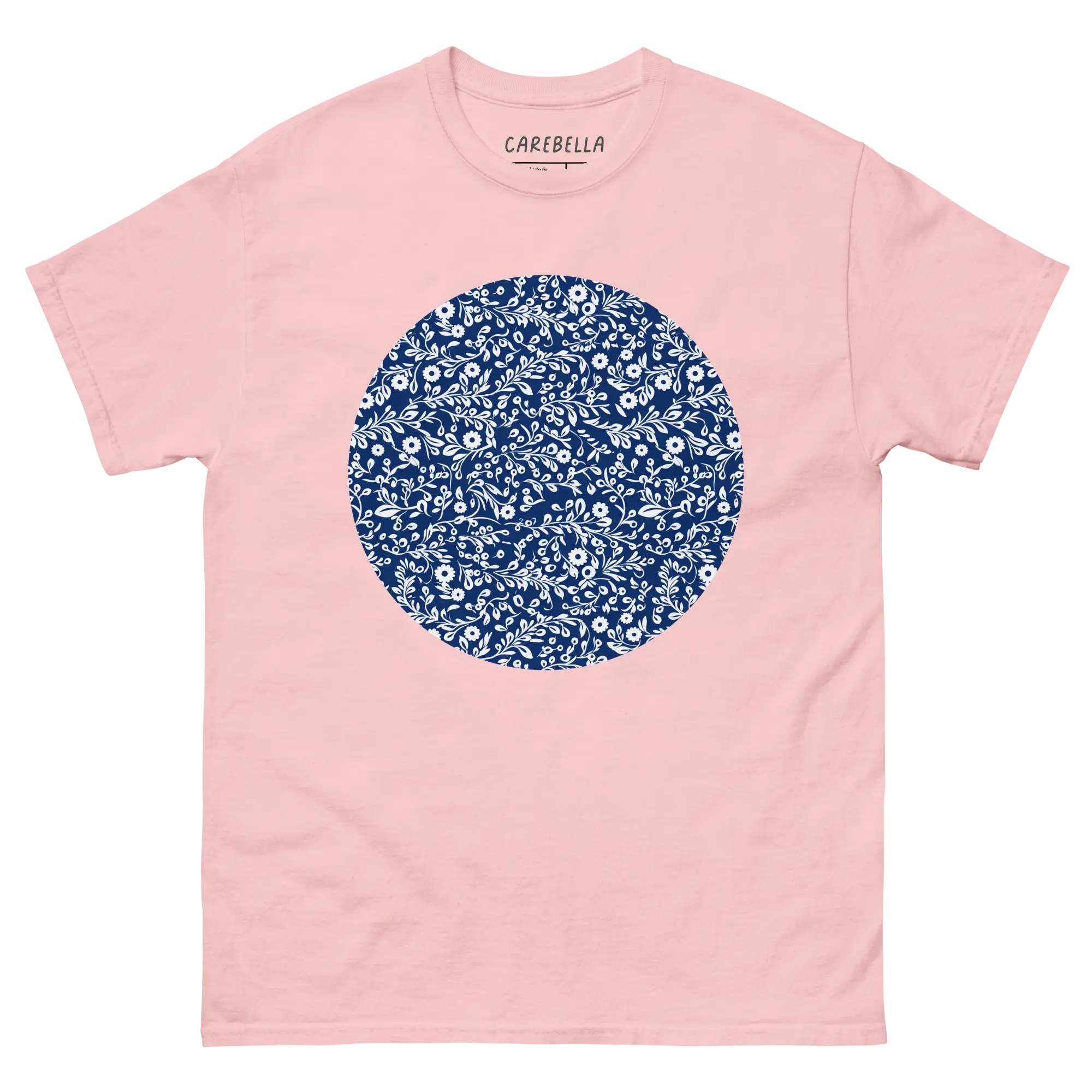 Porcelain VIne | Flat lay of a floral t-shirt from our flower shirts collection | Light pink shirt