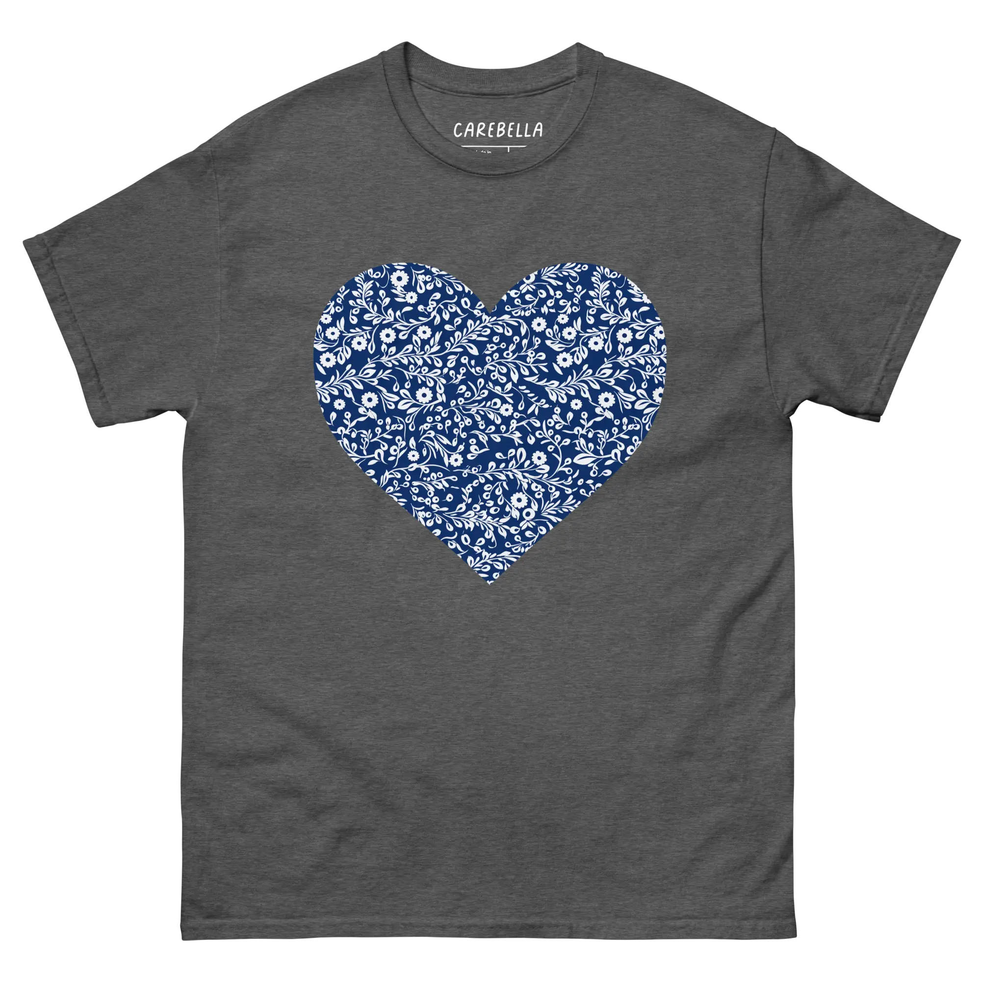 Porcelain VIne | Flat lay of a floral t-shirt from our flower shirts collection | Black shirt