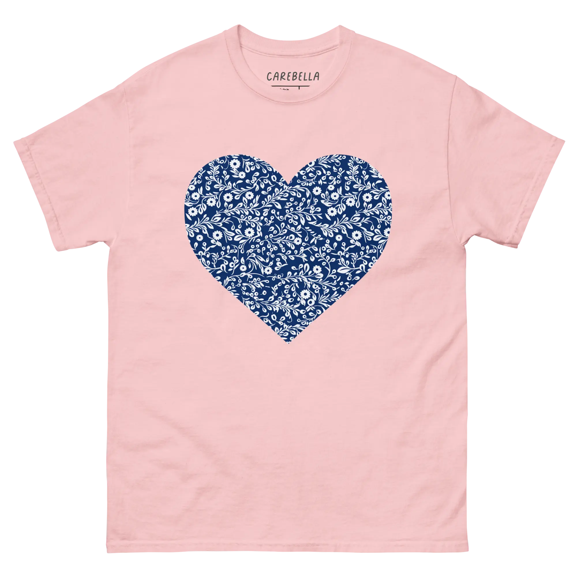 Porcelain VIne | Flat lay of a floral t-shirt from our flower shirts collection | Light pink shirt