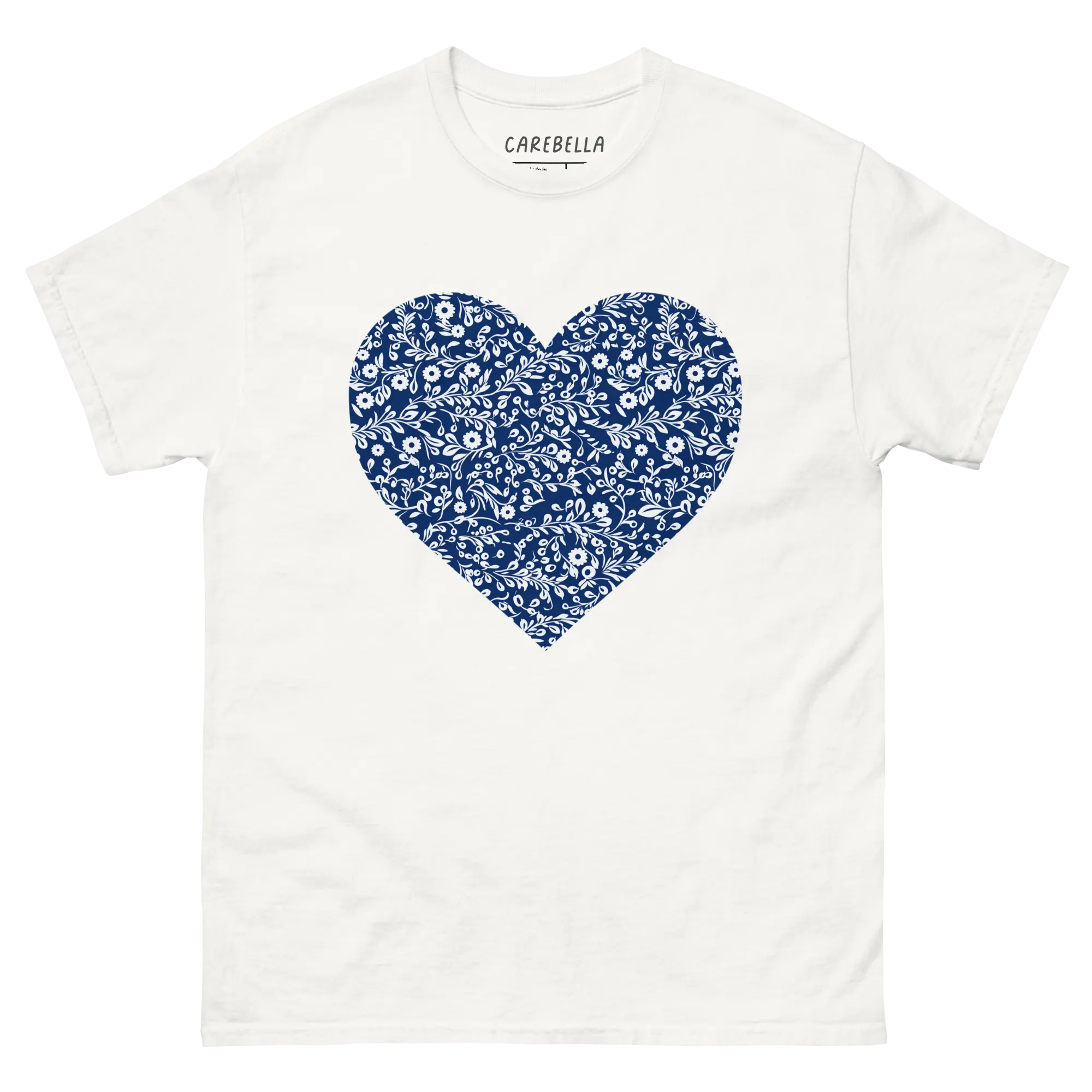 Porcelain VIne | Flat lay of a floral t-shirt from our flower shirts collection | White shirt