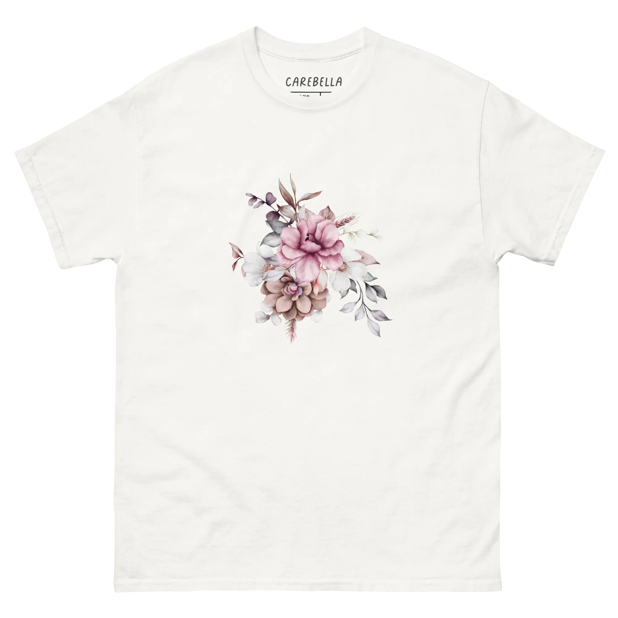 Vintage Meadows | Flat lay of a floral t-shirt from our flower shirts collection | White shirt