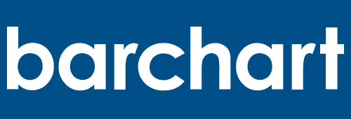 Barchart logo on a blue background